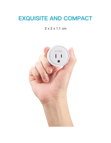 Enchufe Inteligente KTMC Paquete de 4, Control Remoto, ETL