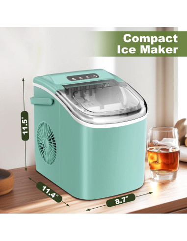 Máquina de Hielo NicBex Dorothy Verde 11,79 kg/24H 9 Cubos