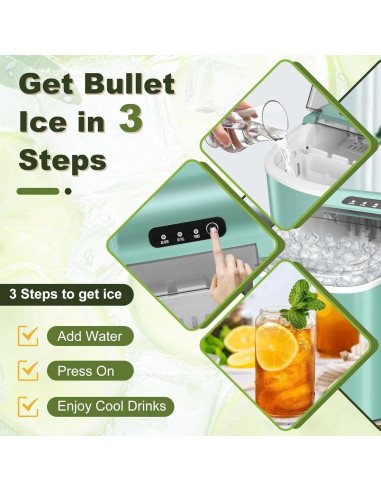 Máquina de Hielo NicBex Dorothy Verde 11,79 kg/24H 9 Cubos