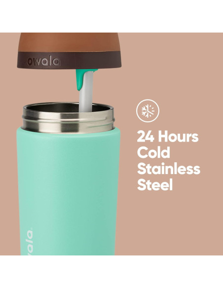 Botella de Agua Aislada Owala Kids 414 ml con Pajilla