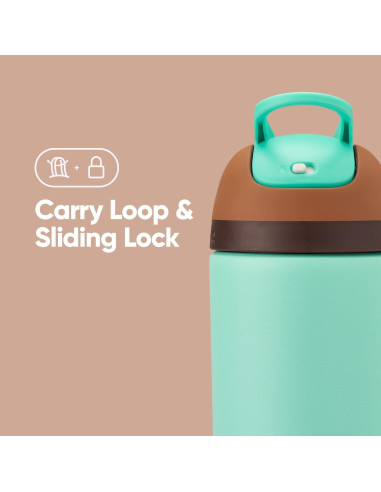 Botella de Agua Aislada Owala Kids 414 ml con Pajilla