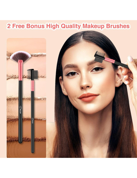 Juego de Brochas de Maquillaje BESTOPE PRO 16 Piezas Sintéticas