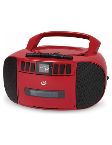 Boombox Portátil DPI BCA209R AM/FM CD Casete Rojo