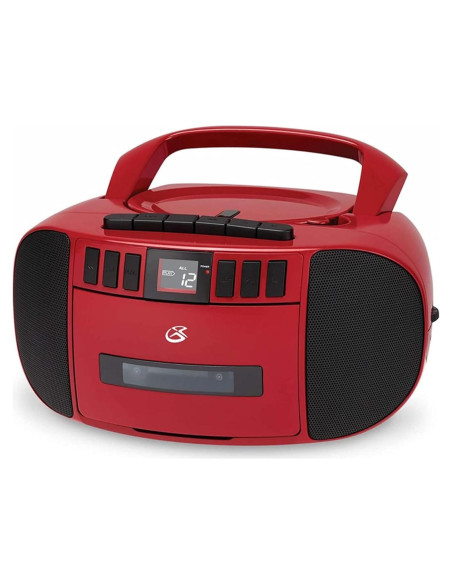 Boombox Portátil DPI BCA209R AM/FM CD Casete Rojo