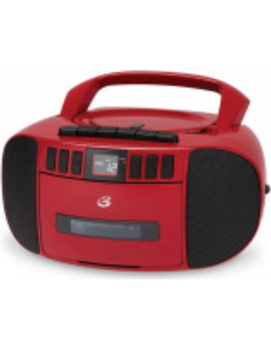 Boombox Portátil DPI BCA209R AM/FM CD Casete Rojo
