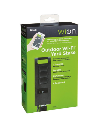 Temporizador WiOn 50053 Estaca Jardín Wi-Fi 3 Salidas