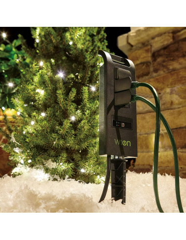 Temporizador WiOn 50053 Estaca Jardín Wi-Fi 3 Salidas