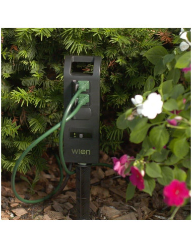 Temporizador WiOn 50053 Estaca Jardín Wi-Fi 3 Salidas