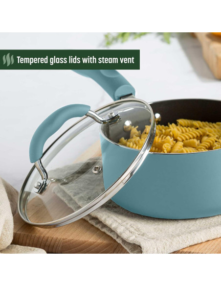 Juego de Ollas y Sartenes Goodful 12 Piezas Antiadherentes