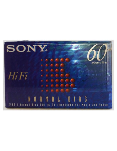 Cinta de Casete Sony Hi Fi C-60HFB 60 Minutos Normal