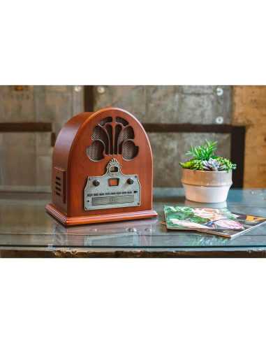 Radio Retro Crosley CR32D-PA AM/FM con Reproductor de CD y Bluetooth