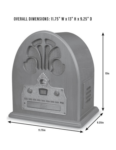 Radio Retro Crosley CR32D-PA AM/FM con Reproductor de CD y Bluetooth