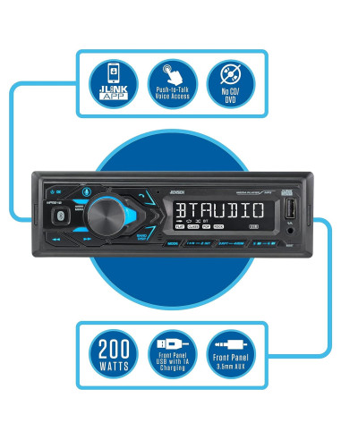 Estéreo de Coche Jensen MPR210 Bluetooth 1 DIN USB AM/FM
