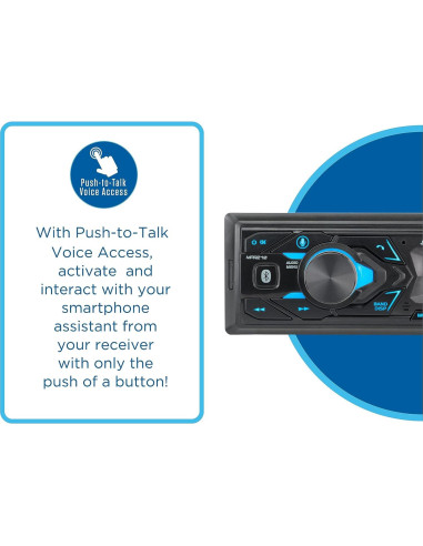 Estéreo de Coche Jensen MPR210 Bluetooth 1 DIN USB AM/FM