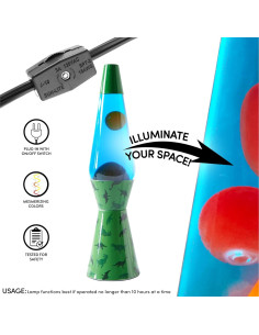 Lámpara de Lava Dinosaurio Heritage Kids 16 cm Verde 2