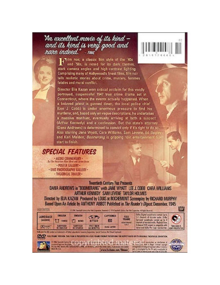 Boomerang DVD 20th Century Fox Drama 1h28min