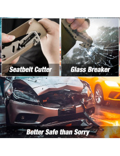 Cuchillo Plegable FLISSA 3 en 1 para Supervivencia y Emergencias 2