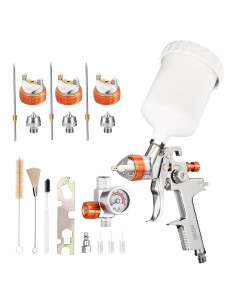 Pistola de Spray REFINE R827G 600cc 3 Boquillas 1.4/1.7/2.0mm