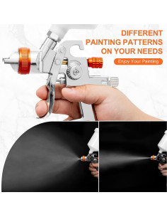 Pistola de Spray REFINE R827G 600cc 3 Boquillas 1.4/1.7/2.0mm 2