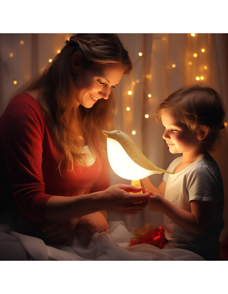 Lámpara de Mesa Inalámbrica VViN 2 en 1 Pájaro LED Táctil