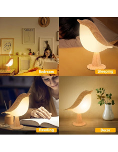Lámpara de Mesa Cordless Bird Deogos - Luz Nocturna 3 Colores 2