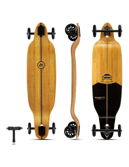 Longboard Magneto Low Glider 101.6 cm Bambú 100 mm Ruedas