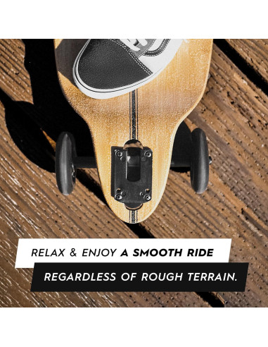 Longboard Magneto Low Glider 101.6 cm Bambú 100 mm Ruedas