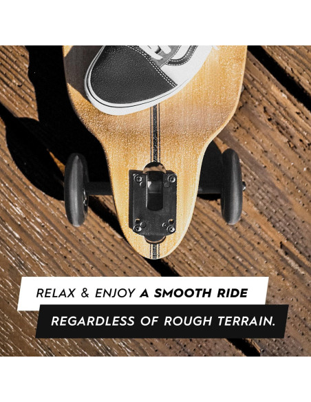 Longboard Magneto Low Glider 101.6 cm Bambú 100 mm Ruedas