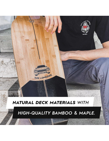 Longboard Magneto Low Glider 101.6 cm Bambú 100 mm Ruedas