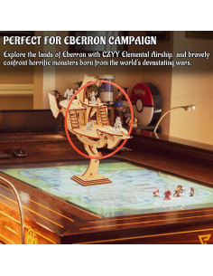 Modelo Aeronave Elemental CZYY Madera 28mm Fantasía D&D 2