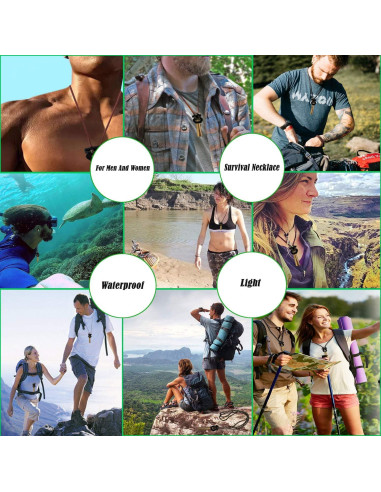Collar de Supervivencia BSGB con Encendedor de Fuego y Kit de Pesca