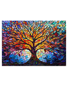 Rompecabezas de Mosaico PICKFORU Árbol de la Vida 1000 Piezas