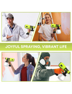 Pistola de Pintura Eléctrica LESONJOY JH-LG 1000W Verde 2
