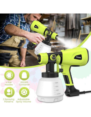 Pistola de Pintura Eléctrica LESONJOY JH-LG 1000W Verde