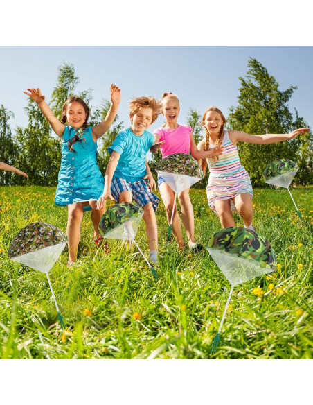 Paquete de 6 Paracaídas Camo Ledorr para Niños 3-10 Años