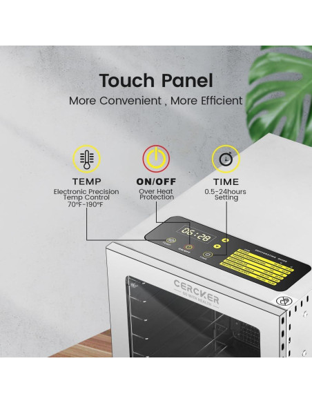 Deshidratadora de Alimentos Cercker 12 Bandejas Acero Inoxidable