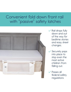 Barandilla Convertible Hiccapop para Cuna 83.8x40.6cm 2