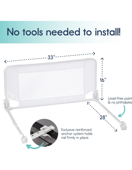 Barandilla Convertible Hiccapop para Cuna 83.8x40.6cm