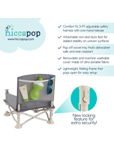Asiento Elevador Hiccapop OmniBoost Plegable para Bebé