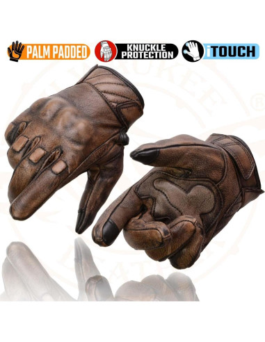Guantes de motocicleta Milwaukee Leather MG7514 Marrón 3X