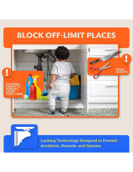 Bloqueos Magnéticos Eco Baby para Gabinetes - 12 Piezas