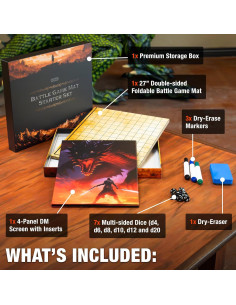 Kit de Inicio D&D Tidyboss 58x68 cm con Pantalla y Dados 2