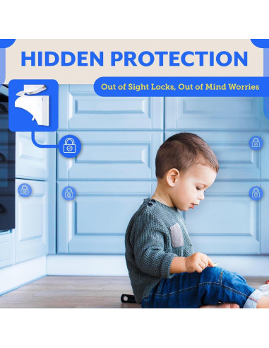 Bloqueos Magnéticos Eco Baby para Gabinetes - 12 Piezas