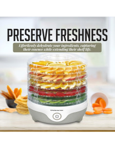 Deshidratadora de Alimentos OVENTE DF215GY 5 Bandejas 240W 2