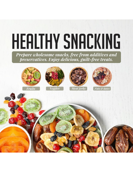 Deshidratadora de Alimentos OVENTE DF215GY 5 Bandejas 240W