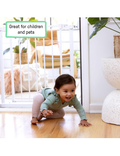 Puerta para Mascotas Ingenuity 30-37 cm Ancha Blanca 2