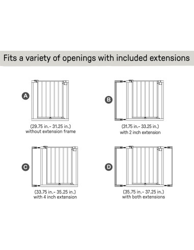 Puerta para Mascotas Ingenuity 30-37 cm Ancha Blanca
