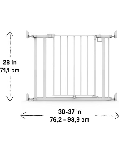 Puerta para Mascotas Ingenuity 30-37 cm Ancha Blanca