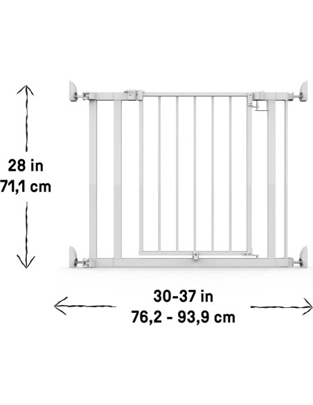 Puerta para Mascotas Ingenuity 30-37 cm Ancha Blanca