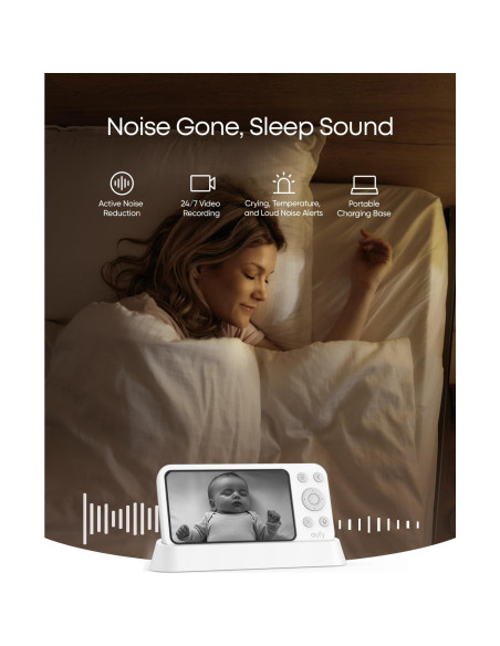 Monitor de Bebé eufy E21 4K UHD Pantalla 5'' Batería 5000mAh